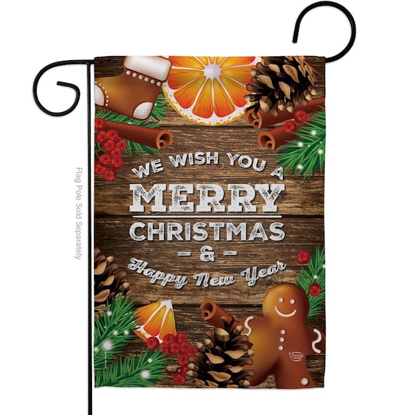 Cuadrilatero 13 x 18.5 in. Christmas Sprit Garden Flag with Winter Double-Sided Decorative Vertical Flags - CU3898675