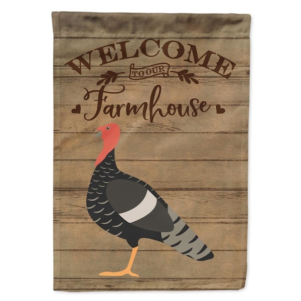 Carolines Treasures Marragansett Turkey Welcome Canvas House Flag - 28 x 0.01 x 40 in. - CK6931CHF