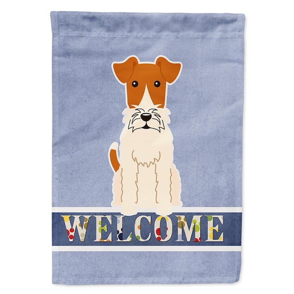 Carolines Treasures Wire Fox Terrier Welcome Flag Canvas House Size - BB5682CHF