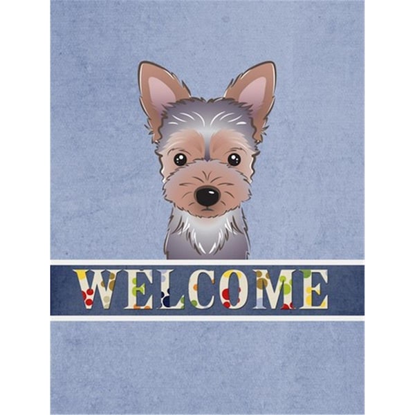 Carolines Treasures Yorkie Puppy Welcome Flag Canvas House Size - BB1418CHF