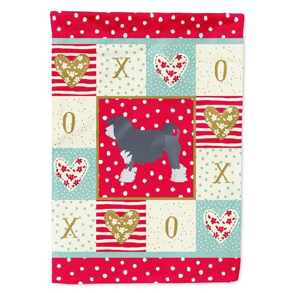 Carolines Treasures 28 x 0.01 x 40 in. Lowchen Little Lion Dog No.1 Love Canvas House Flag - CK5858CHF