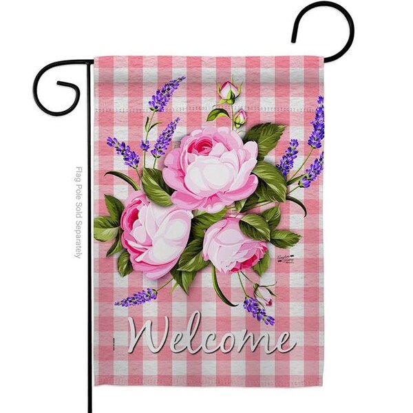 Angeleno Heritage Angeleno Heritage G135408-BO 13 x 18.5 in. Roses Garden Flag with Spring Floral Double-Sided Decorative Vertical Flags House Decoration Banner Yard Gift - G135408-BO