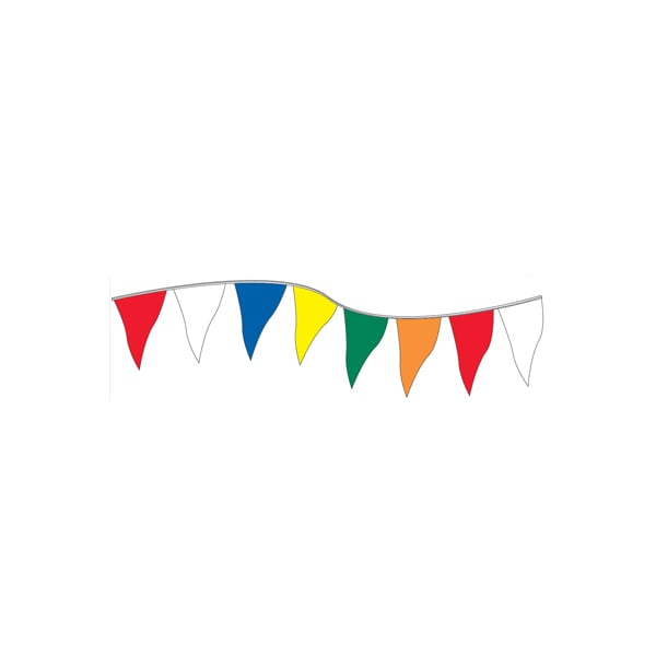 Nabco 9" X 12" Plasticloth Pennants: Green & White - PCR50-GREW
