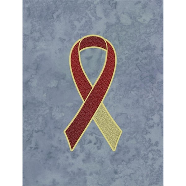 Patioplus Burgundy and Ivory Ribbon for Head and Neck Cancer Awareness Garden Flag Size - 11 x 15 In. - PA249289