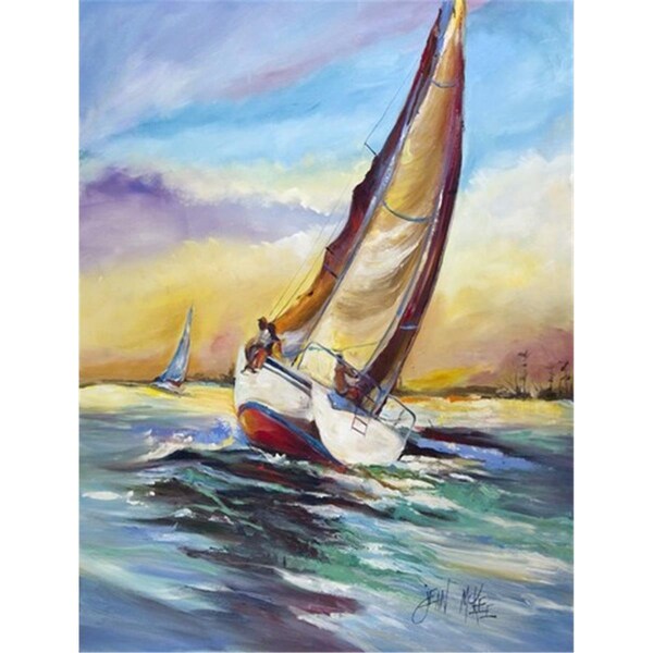 Patioplus Horn Island Sailboat Race Flag Garden Size - PA250676