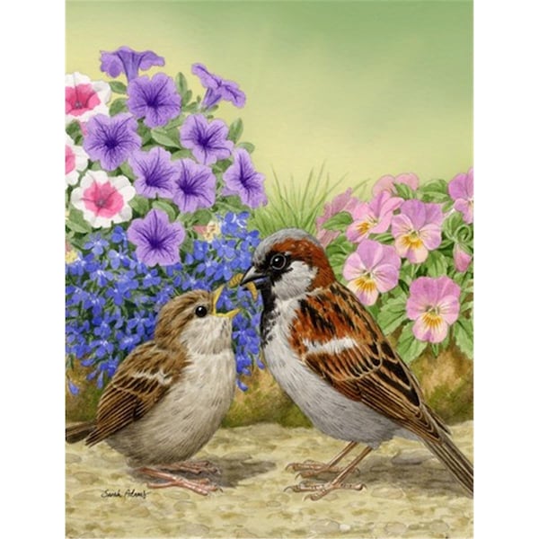Carolines Treasures House Sparrows Flag Garden Size - ASA2112GF