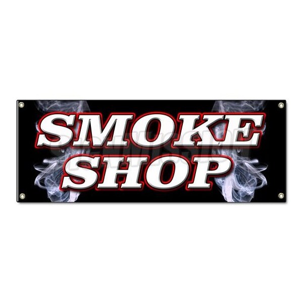 Signmission SMOKE SHOP BANNER SIGN cigar cigarrettes shop hookah pipes - B-SMOKE SHOP