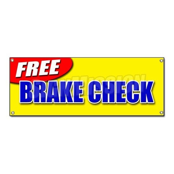 Signmission FREE BRAKE CHECK BANNER SIGN fix repair brakes auto car shop mechanic - B-FREE BRAKE CHECK