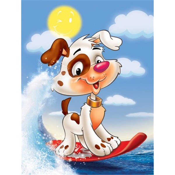 Patioplus Dog Water Skiing Flag Garden Size - PA633161
