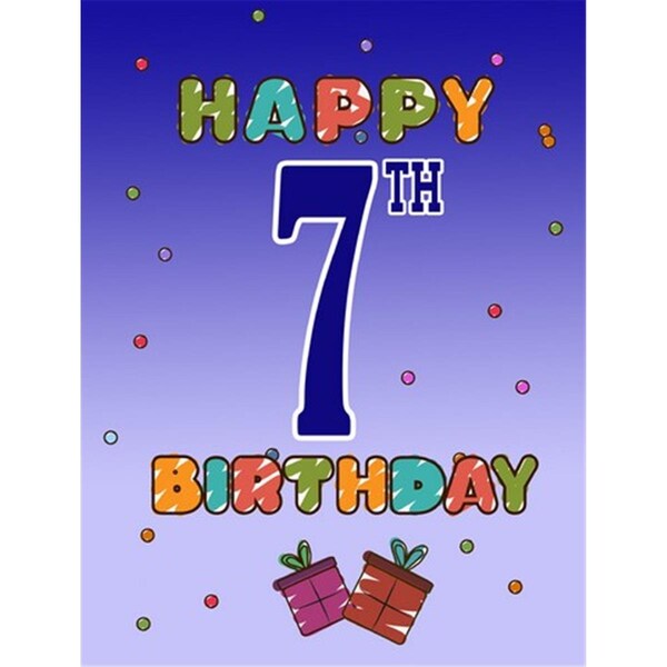 Carolines Treasures Happy 7Th Birthday Flag Garden Size - CJ1098GF