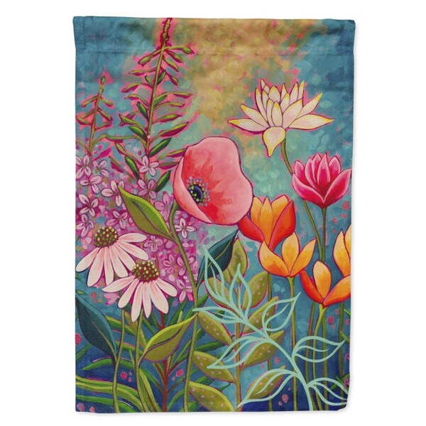 Carolines Treasures 11 x 0.01 x 15 in. Mon Jardin II Flowers Garden Flag - PPD3006GF
