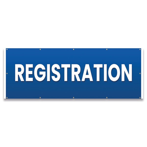 Signmission Registration Banner Concession Stand Food Truck Single Sided - B-120-30144