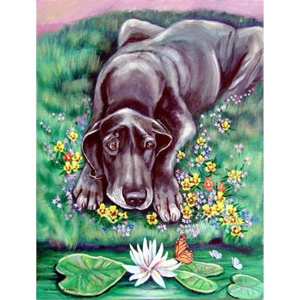 Patioplus 11 x 15 in. Great Dane Garden Size Flag - PA245654