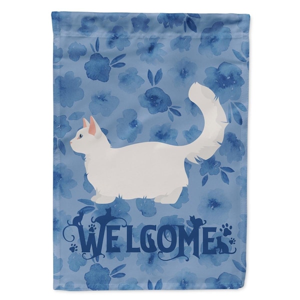 Patioplus 28 x 0.01 x 40 in. Munchkin No.2 Cat Welcome Flag Canvas House Size - PA3392520