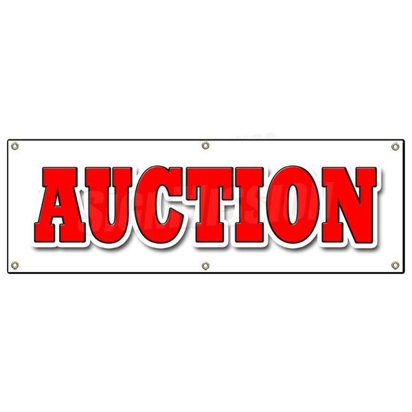 Signmission AUCTION BANNER SIGN antique jewelry furniture artwork estate sale art - B-72 AUCTION