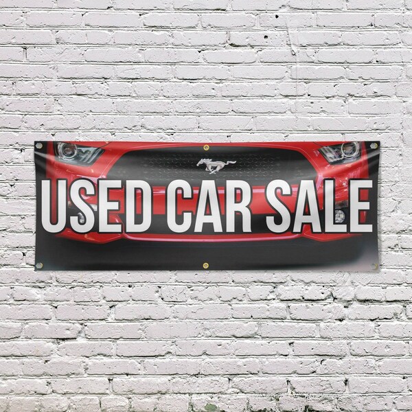 Signmission Used Car Sale, 24 Inch x 72 Inch, Vinyl Banner - B-72-30901