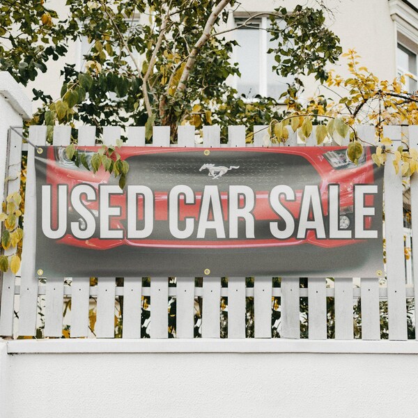 Signmission Used Car Sale, 24 Inch x 72 Inch, Vinyl Banner - B-72-30901