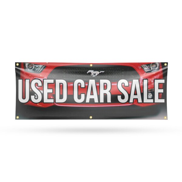 Signmission Used Car Sale, 24 Inch x 72 Inch, Vinyl Banner - B-72-30901