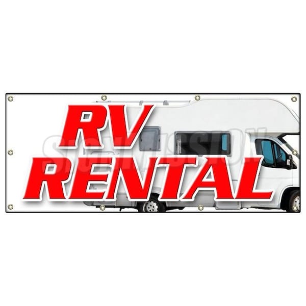 Signmission RV RENTAL BANNER SIGN new used rent me motorhome financing sale - B-96 RV RENTAL