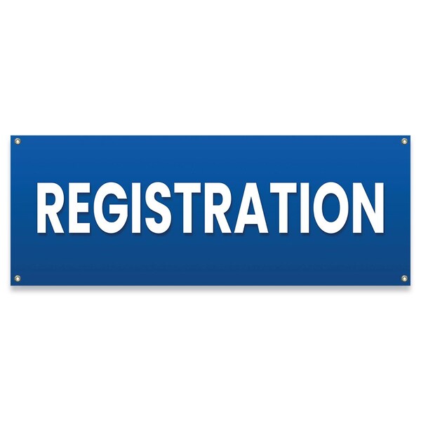 Signmission Registration Banner Concession Stand Food Truck Single Sided - B-30144