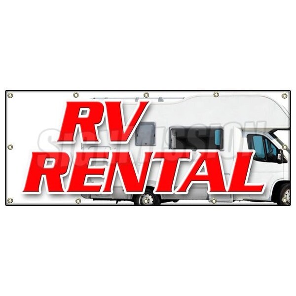 Signmission RV RENTAL BANNER SIGN new used rent me motorhome financing sale - B-120 RV RENTAL