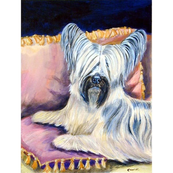 Carolines Treasures 28 x 40 in. Skye Terrier House Size Canvas Flag - 7154CHF