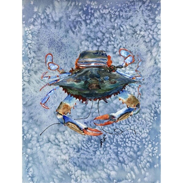 Carolines Treasures 28 x 40 In. Crab Flag Canvas- House Size - 8149CHF