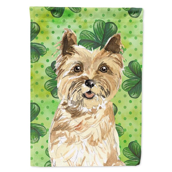 Carolines Treasures Shamrocks Cairn Terrier Flag Canvas House Size - CK1809CHF