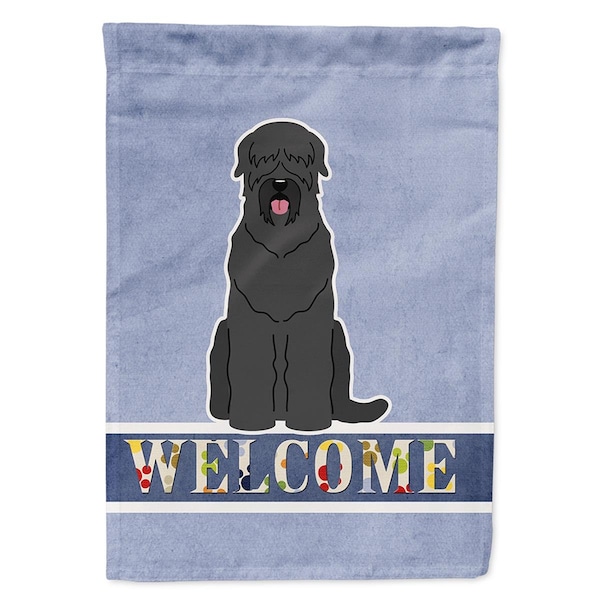 Carolines Treasures Black Russian Terrier Welcome Flag Canvas House Size - BB5607CHF