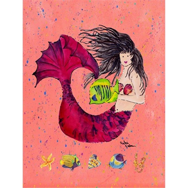 Carolines Treasures 28 x 40 in. Mermaid Flag Canvas House Size - 8338CHF