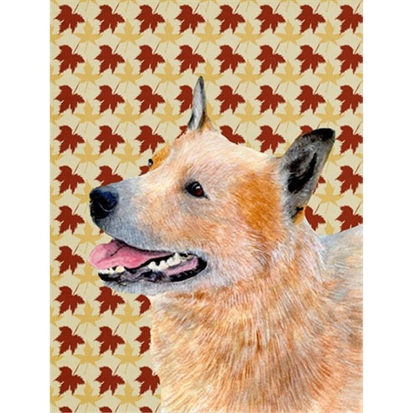 Patioplus 11 x 15 In. Australian Cattle Dog Fall Leaves Portrait Flag; Garden Size - PA252012
