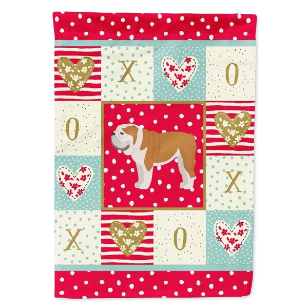 Carolines Treasures 11 x 0.01 x 15 in. English Bulldog No.1 Love Garden Flag - CK5830GF
