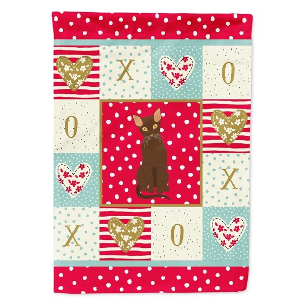 Carolines Treasures 28 x 0.01 x 40 in. Suphalak Cat Love Canvas House Flag - CK5797CHF