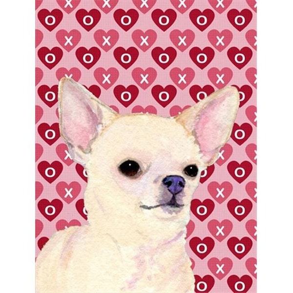 Carolines Treasures Carolines Treasures SS4472GF 11 x 15 In. Chihuahua Hearts Love And Valentines Day Portrait Flag; Garden Size - SS4472GF