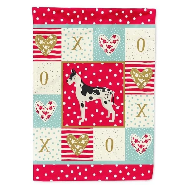 Carolines Treasures 11 x 0.01 x 15 in. Great Dane Love Garden Flag - CK5932GF