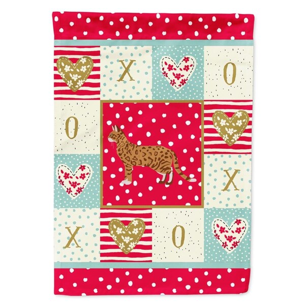 Carolines Treasures 11 x 0.01 x 15 in. Cheetoh No.3 Cat Love Garden Flag - CK5582GF