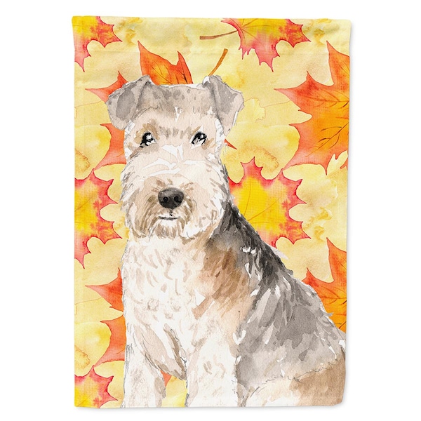 Patioplus Fall Leaves Lakeland Terrier Flag Canvas House Size - PA2874531