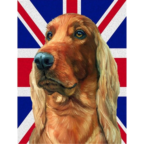 Patioplus Irish Setter With English Union Jack British Flag Flag Garden Size - PA257567