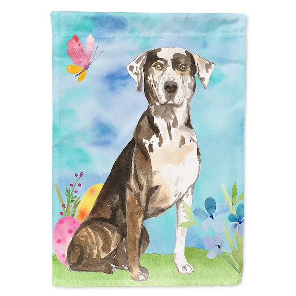 Carolines Treasures Easter Eggs Catahoula Leopard Dog Flag Canvas House Size - CK1919CHF