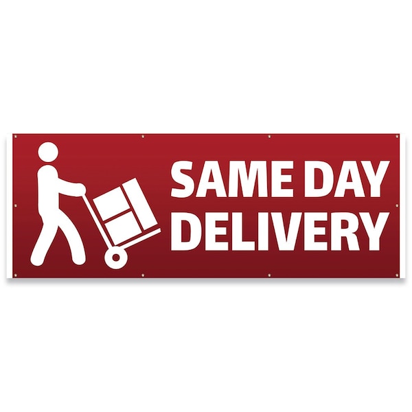 Signmission Same Day Delivery Banner Concession Stand Food Truck Single Sided - B-96-30152