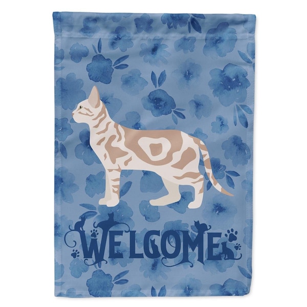 Carolines Treasures 28 x 0.01 x 40 in. Sokoke No.2 Cat Welcome Flag Canvas House Size - CK4987CHF