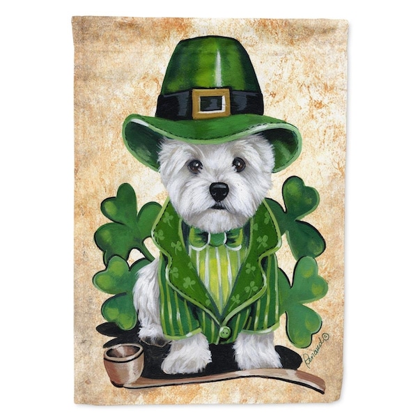 Carolines Treasures 11 x 0.01 x 15 in. Westie St Patricks Day Leprechaun Garden Flag - PPP3214GF
