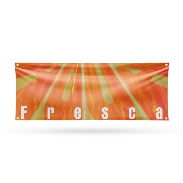 Signmission Agua Fresca, 18 Inch x 48 Inch, Vinyl Banner - B-30454