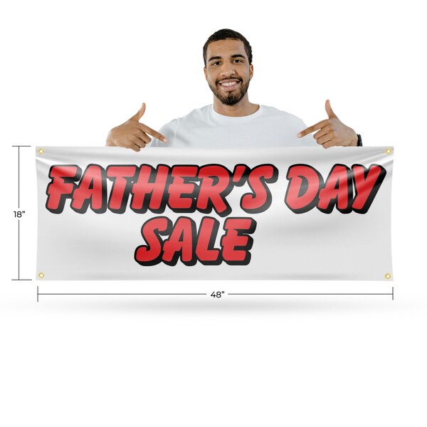Signmission Fathers Day Sale, 18 Inch x 48 Inch, Vinyl Banner - B-30623