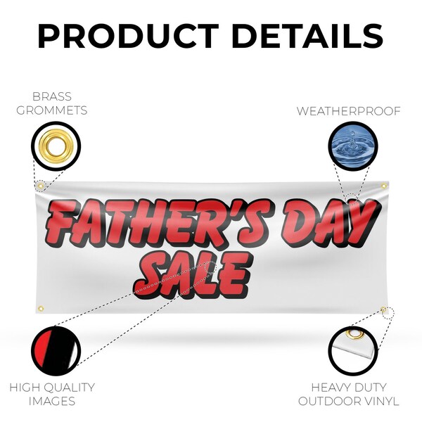 Signmission Fathers Day Sale, 18 Inch x 48 Inch, Vinyl Banner - B-30623