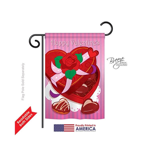 Gardencontrol Valentines Chocolates 2-Sided Impression Garden Flag - 13 x 18.5 in. - GA605620