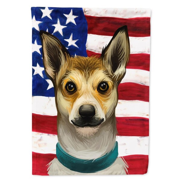 Carolines Treasures Norwegian Lundehund Dog American Garden Flag - 11 x 0.01 x 15 in. - CK6632GF