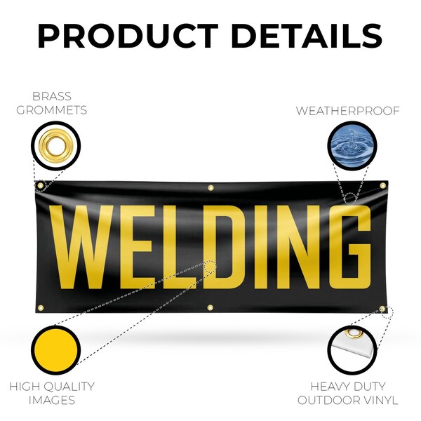 Signmission Welding, 24 Inch x 72 Inch, Vinyl Banner - B-72-30938