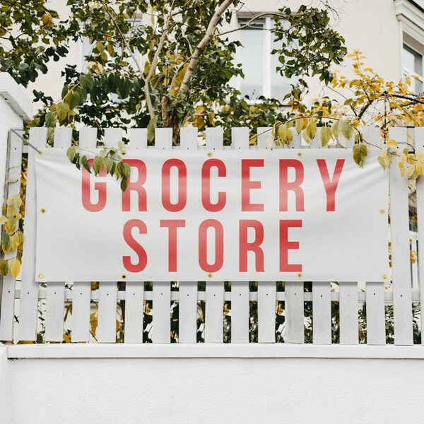 Signmission Grocery Store, 48 Inch x 120 Inch, Vinyl Banner - B-120-30680