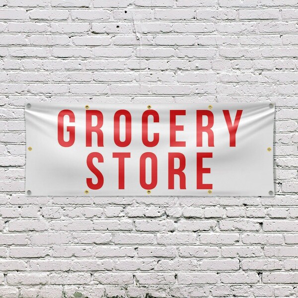 Signmission Grocery Store, 48 Inch x 120 Inch, Vinyl Banner - B-120-30680